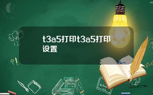 t3a5打印t3a5打印设置