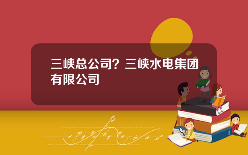 三峡总公司？三峡水电集团有限公司
