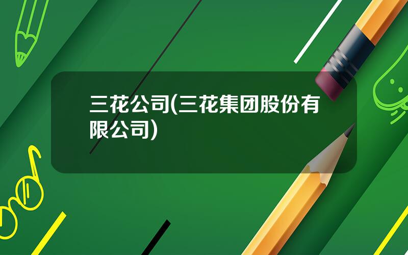三花公司(三花集团股份有限公司)