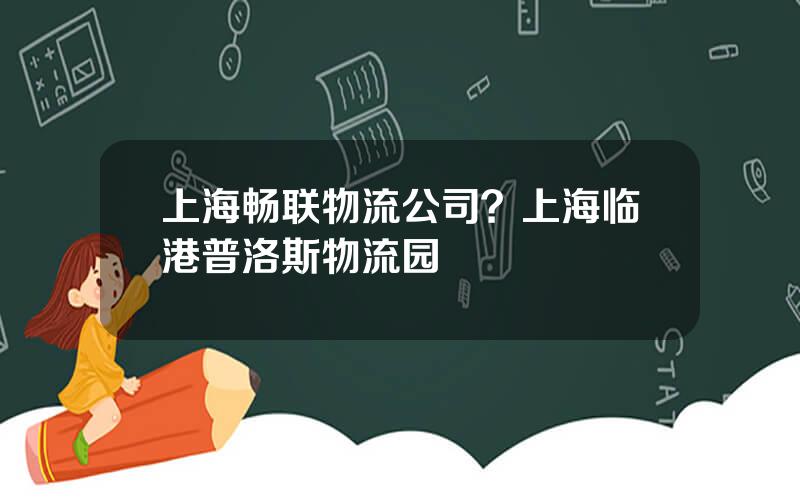 上海畅联物流公司？上海临港普洛斯物流园
