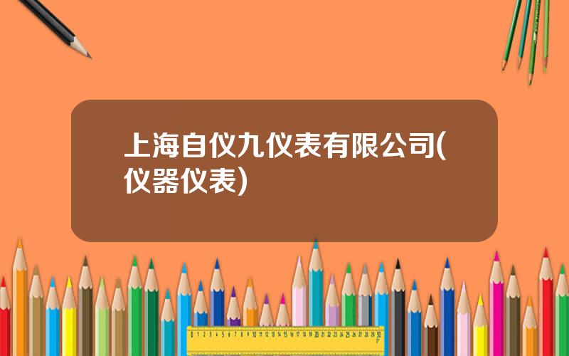 上海自仪九仪表有限公司(仪器仪表)