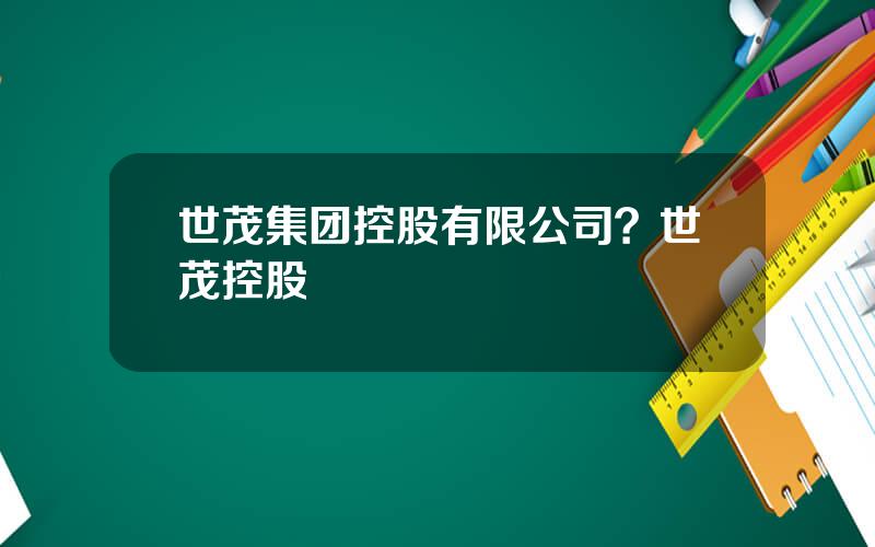 世茂集团控股有限公司？世茂控股