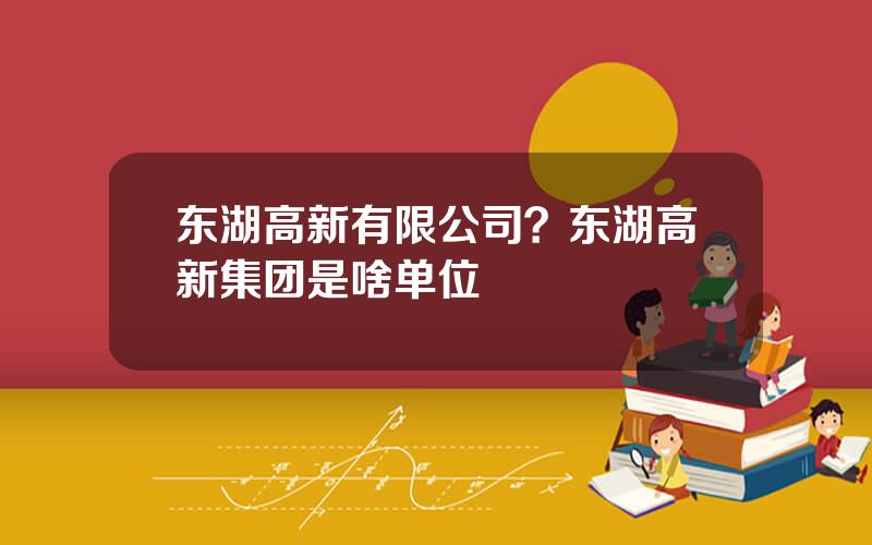 东湖高新有限公司？东湖高新集团是啥单位