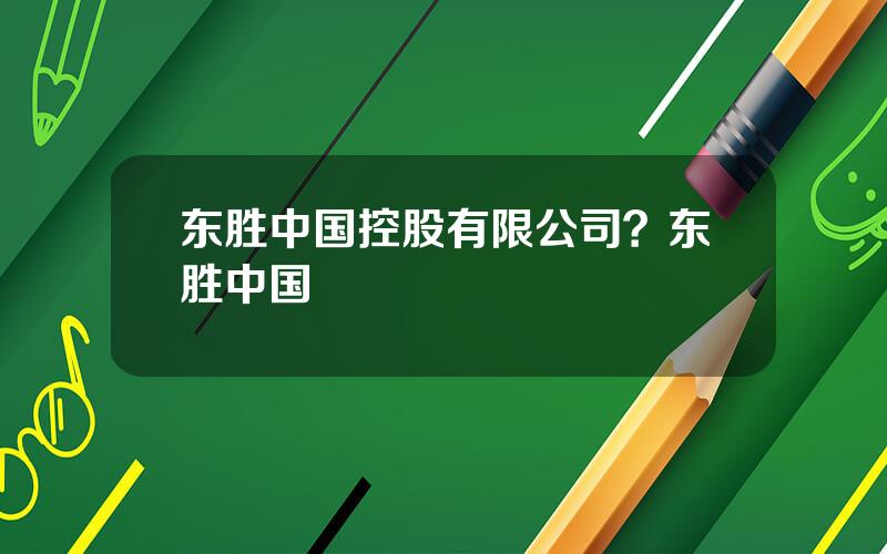 东胜中国控股有限公司？东胜中国