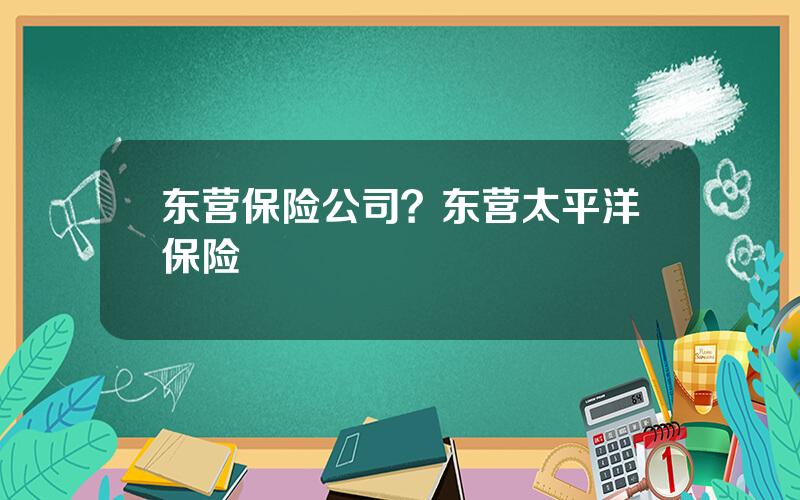 东营保险公司？东营太平洋保险