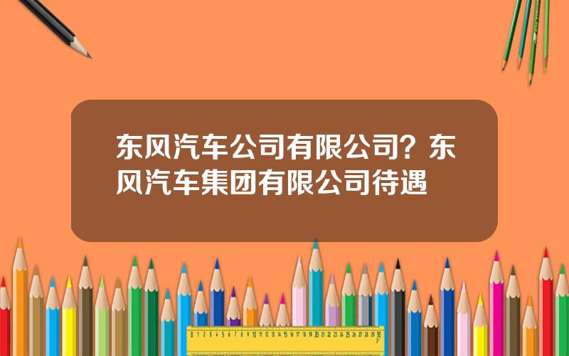 东风汽车公司有限公司？东风汽车集团有限公司待遇