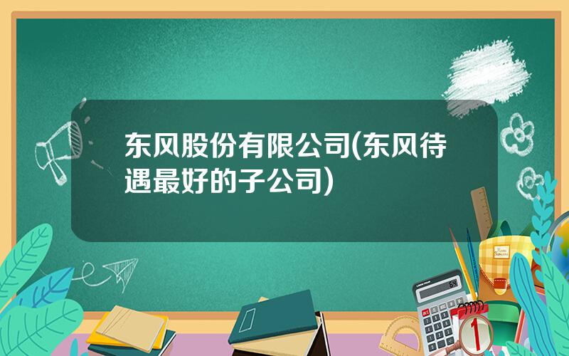 东风股份有限公司(东风待遇最好的子公司)