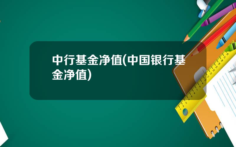 中行基金净值(中国银行基金净值)