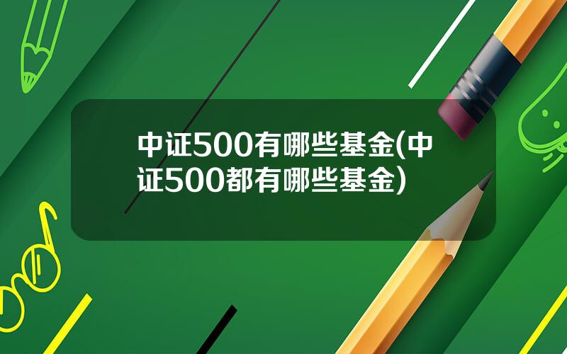 中证500有哪些基金(中证500都有哪些基金)