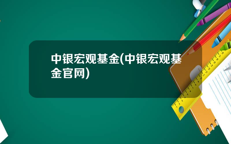 中银宏观基金(中银宏观基金官网)