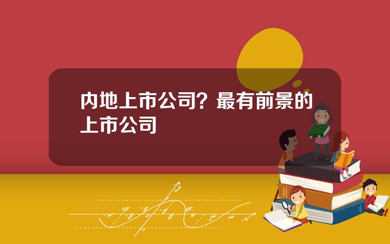 内地上市公司？最有前景的上市公司