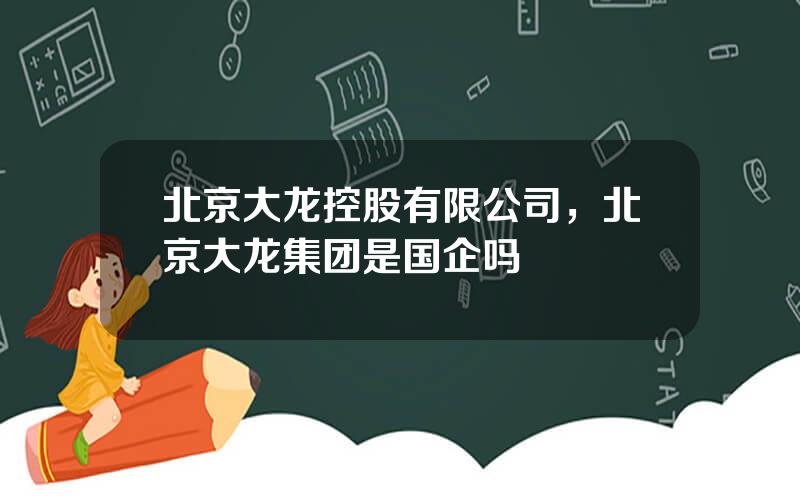 北京大龙控股有限公司，北京大龙集团是国企吗