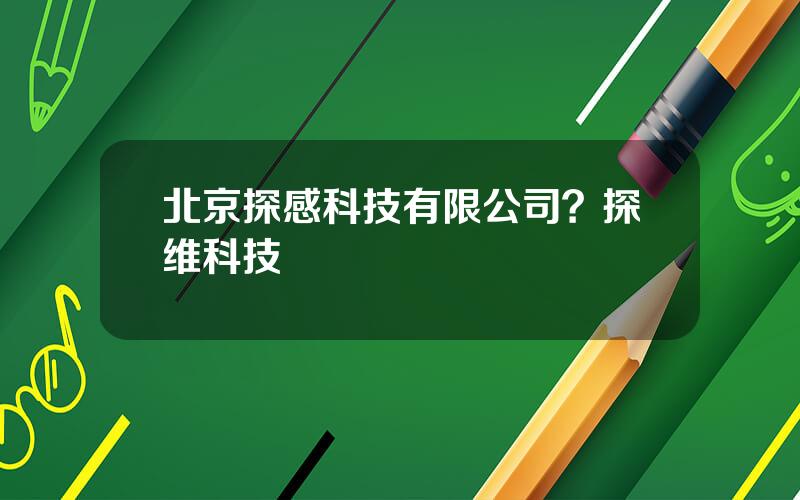 北京探感科技有限公司？探维科技