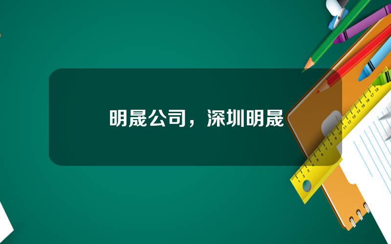 明晟公司，深圳明晟