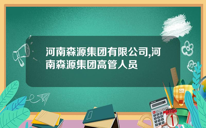 河南森源集团有限公司,河南森源集团高管人员